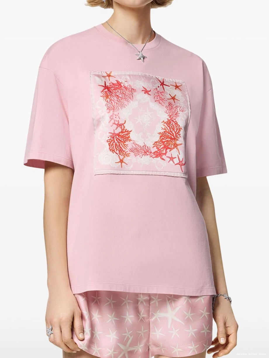 Affordable Women Sea Versace T-shirt Barocco 0807